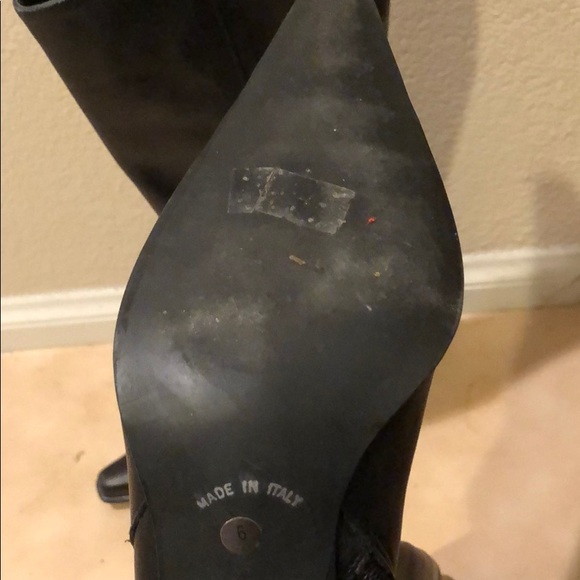 LUISA D’ORIO Italian Leather High Heel Tall Boot - Picture 3 of 9